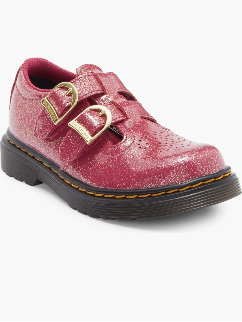 Dr Martin Patent Leather Mary Jane Shoes-Nebula Glitter Size 5 Youth